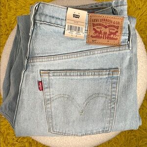 Levi's "501 Original" High-Rise Straight-Leg Light-Wash Jeans [NWT]